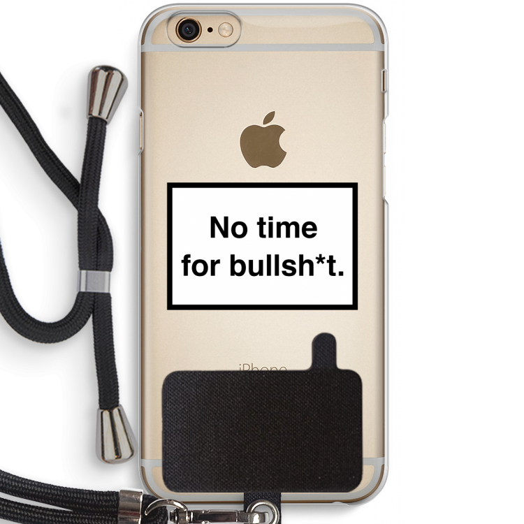 No time: iPhone 6 / 6S Transparant Hoesje met koord