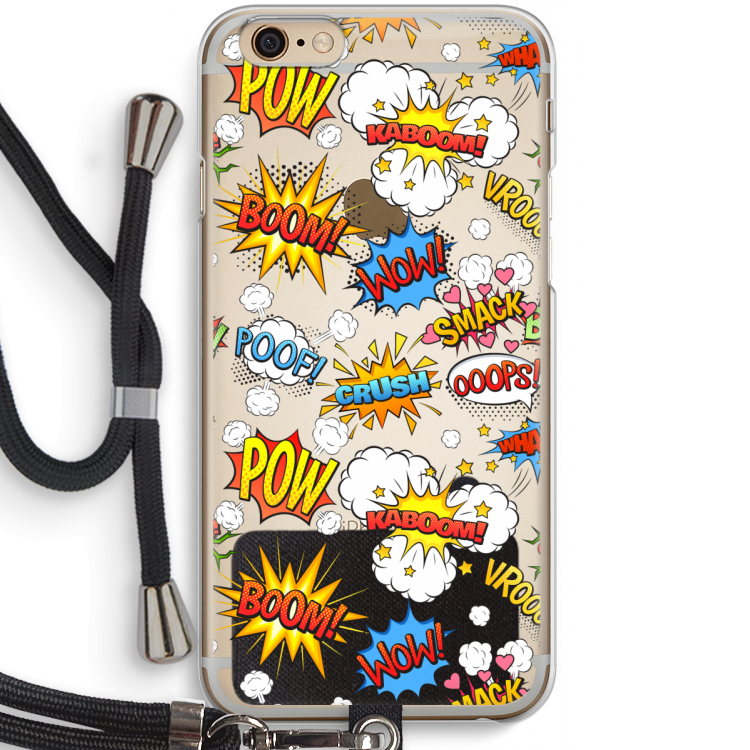 Pow Smack: iPhone 6 / 6S Transparant Hoesje met koord