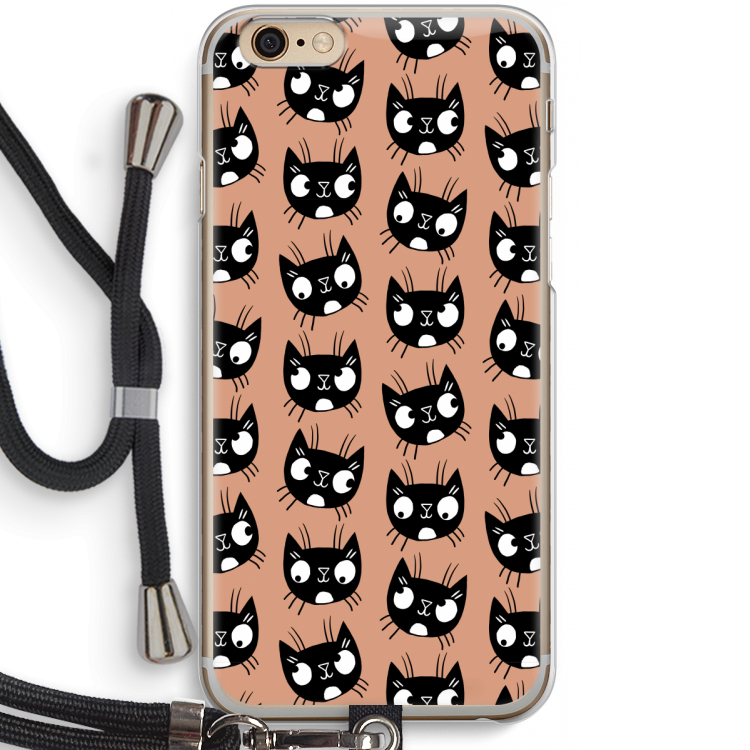 Kat: iPhone 6 / 6S Transparant Hoesje met koord