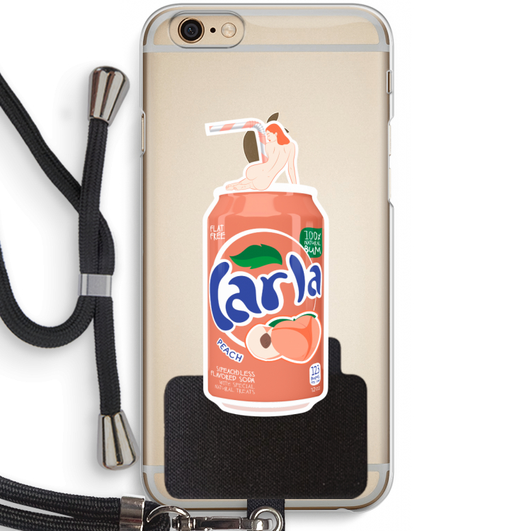 S(peach)less: iPhone 6 / 6S Transparant Hoesje met koord