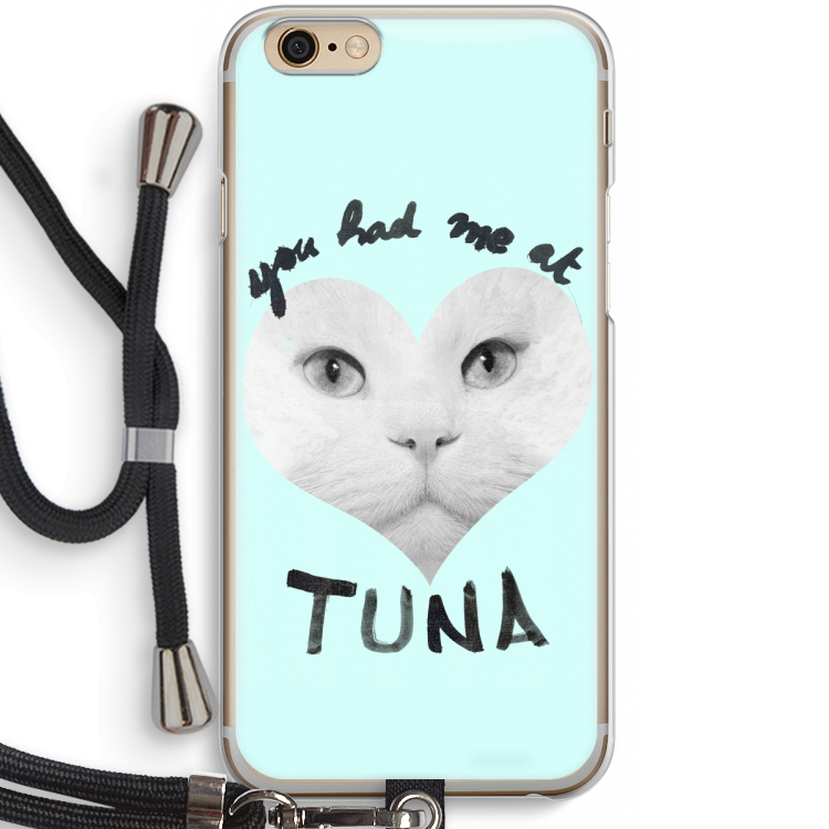You had me at tuna: iPhone 6 / 6S Transparant Hoesje met koord