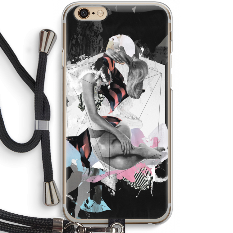 Camouflage de sommeil: iPhone 6 / 6S Transparant Hoesje met koord