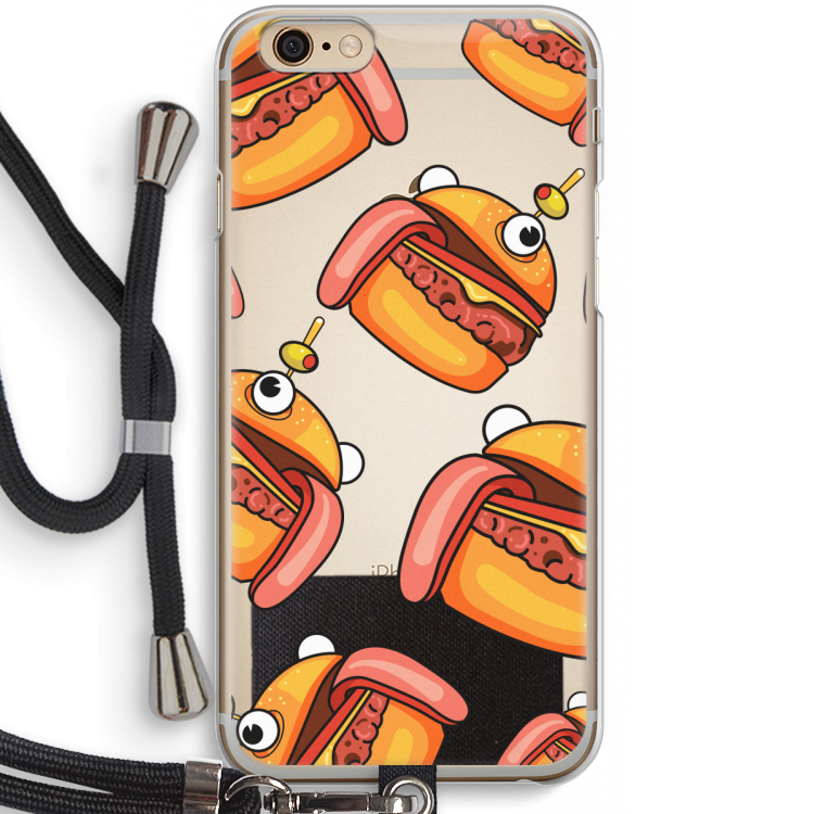 Hamburger: iPhone 6 / 6S Transparant Hoesje met koord