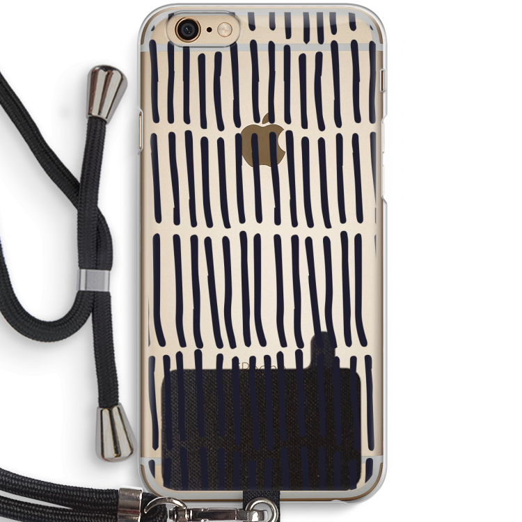 Moroccan stripes: iPhone 6 / 6S Transparant Hoesje met koord
