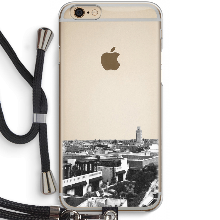 Marrakech Skyline : iPhone 6 / 6S Transparant Hoesje met koord