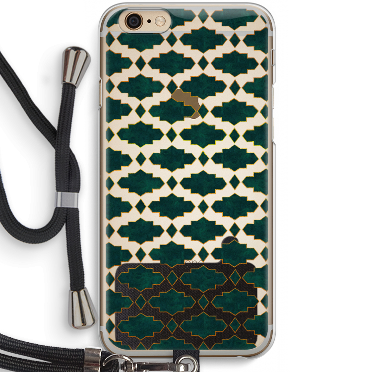 Moroccan tiles: iPhone 6 / 6S Transparant Hoesje met koord