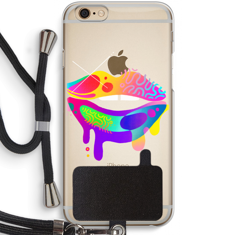 Lip Palette: iPhone 6 / 6S Transparant Hoesje met koord