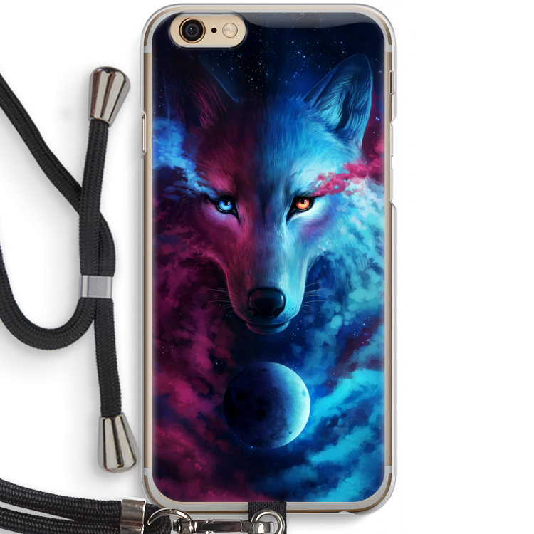 Where Light And Dark Meet: iPhone 6 / 6S Transparant Hoesje met koord