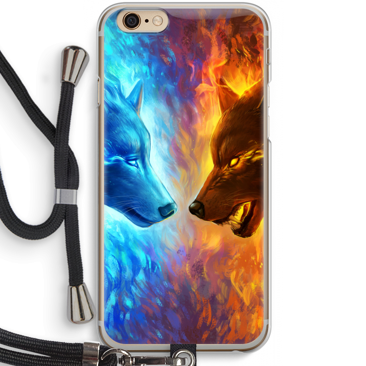 Fire & Ice: iPhone 6 / 6S Transparant Hoesje met koord
