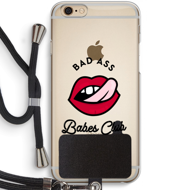 Badass Babes Club: iPhone 6 / 6S Transparant Hoesje met koord