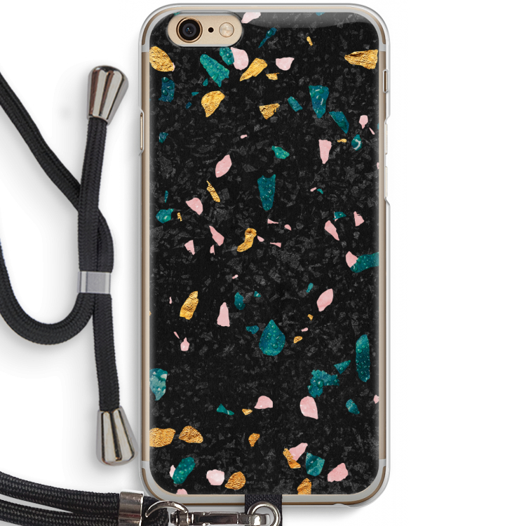 Terrazzo N°10: iPhone 6 / 6S Transparant Hoesje met koord