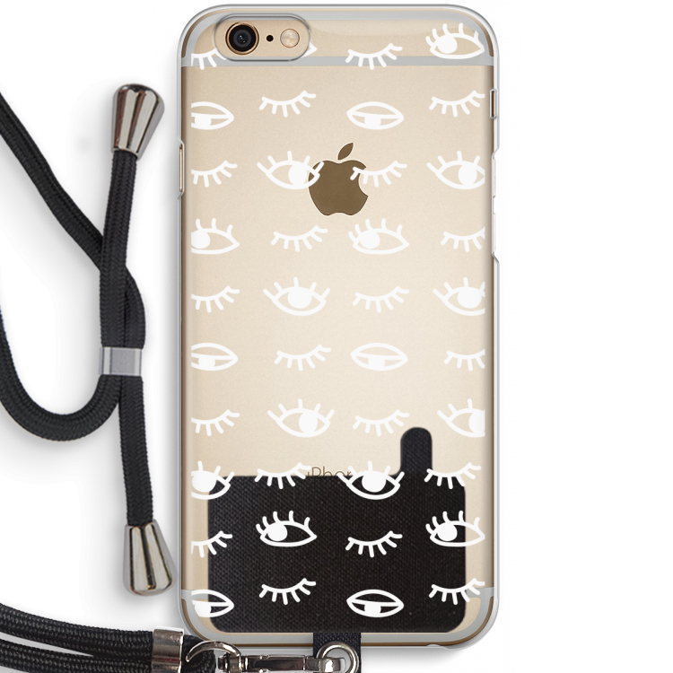 Eye pattern #3: iPhone 6 / 6S Transparant Hoesje met koord