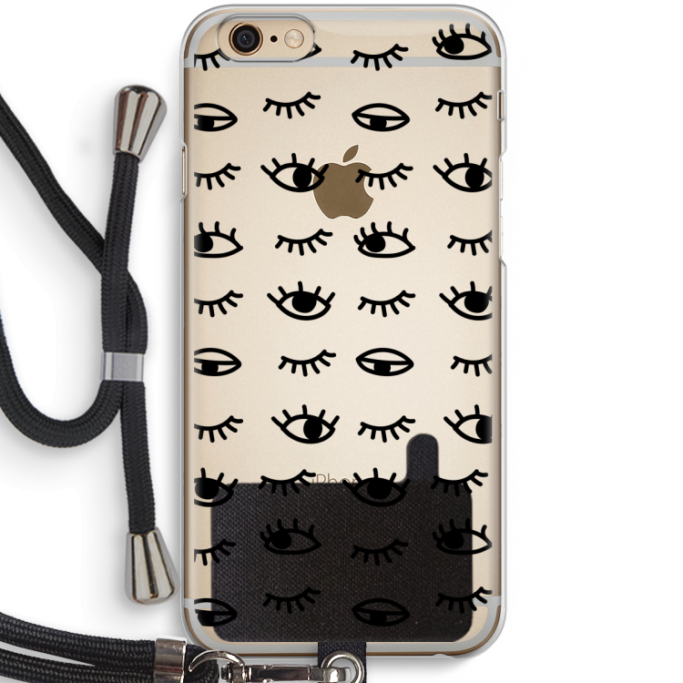 Eye pattern #2: iPhone 6 / 6S Transparant Hoesje met koord