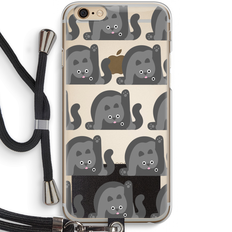 Cats: iPhone 6 / 6S Transparant Hoesje met koord
