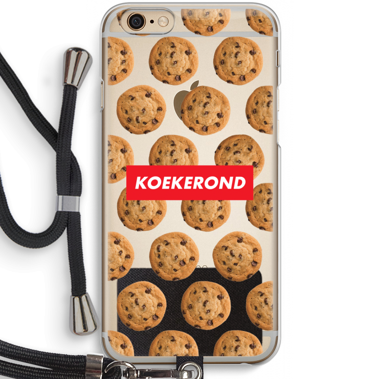 Koekerond: iPhone 6 / 6S Transparant Hoesje met koord