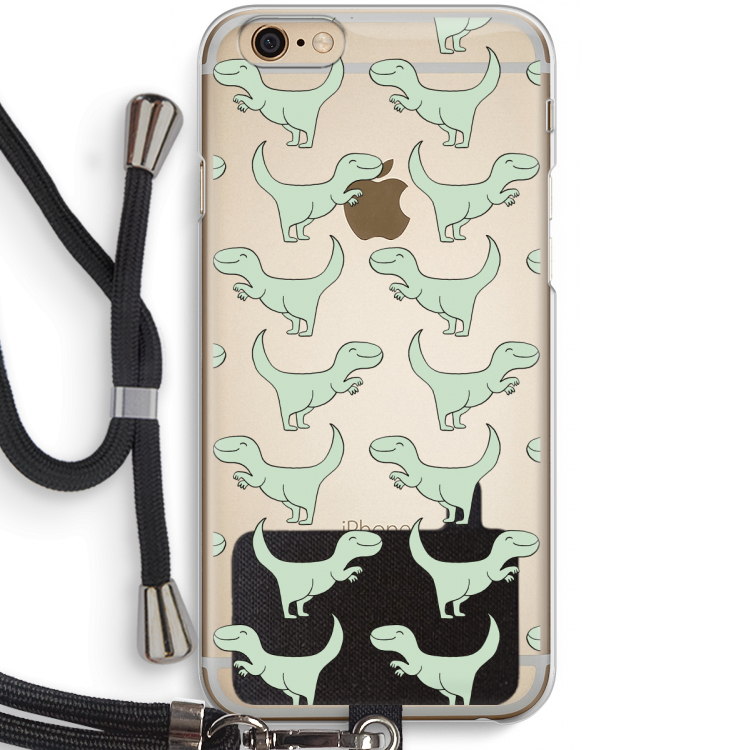 Dinos: iPhone 6 / 6S Transparant Hoesje met koord