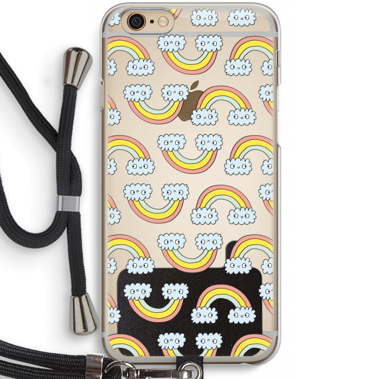 Regenboog: iPhone 6 / 6S Transparant Hoesje met koord