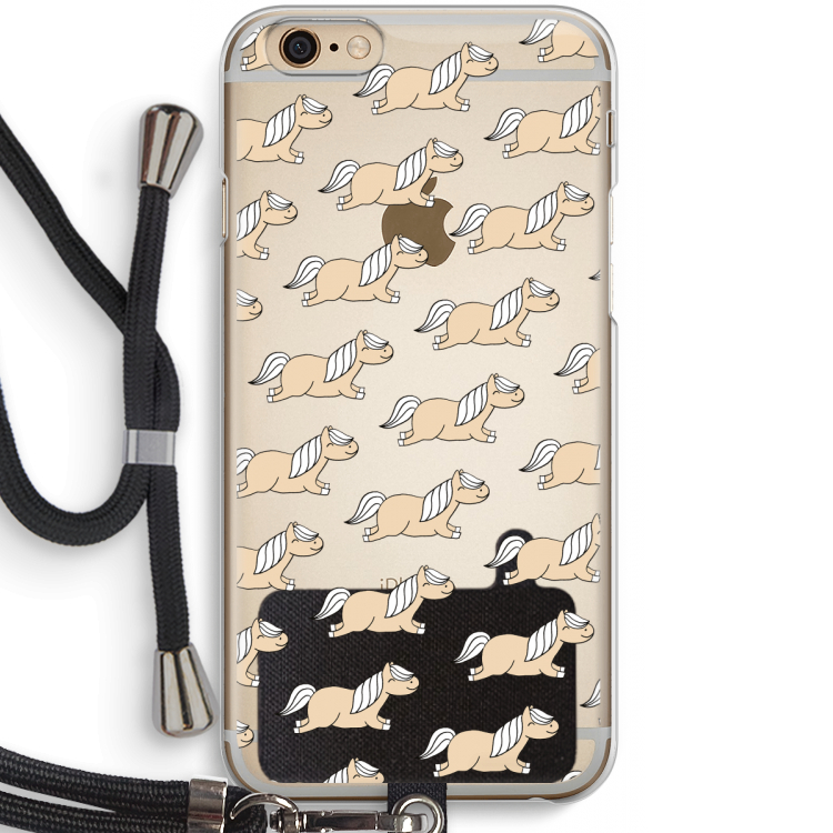 Ponys: iPhone 6 / 6S Transparant Hoesje met koord