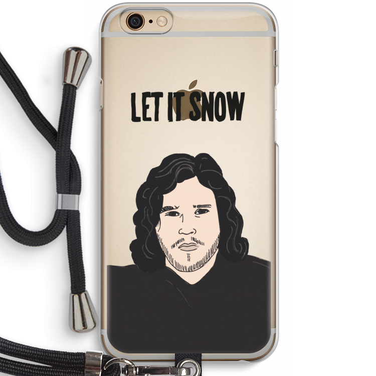 Let It Snow: iPhone 6 / 6S Transparant Hoesje met koord