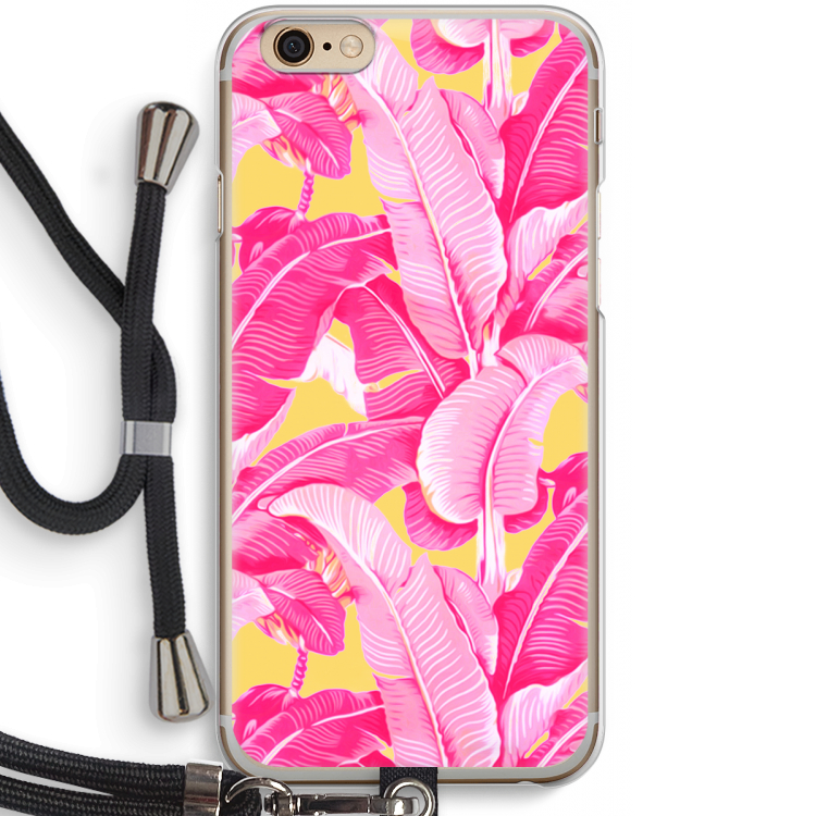 Pink Banana: iPhone 6 / 6S Transparant Hoesje met koord