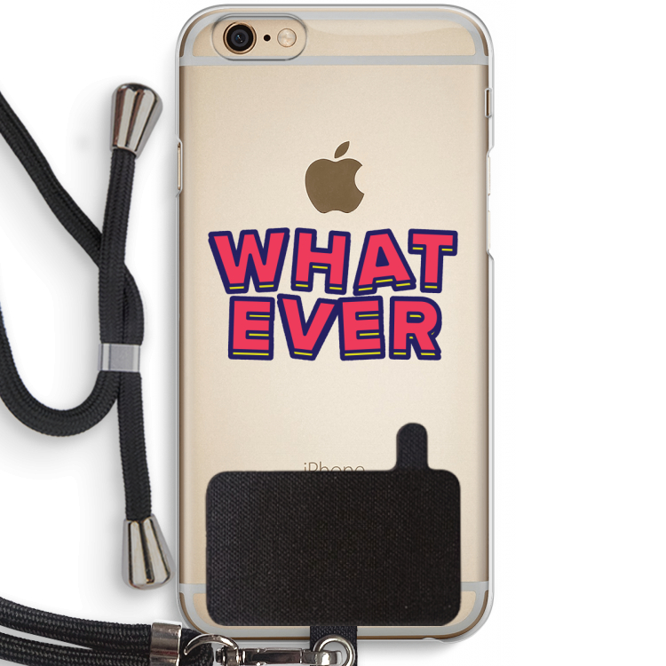 Whatever: iPhone 6 / 6S Transparant Hoesje met koord