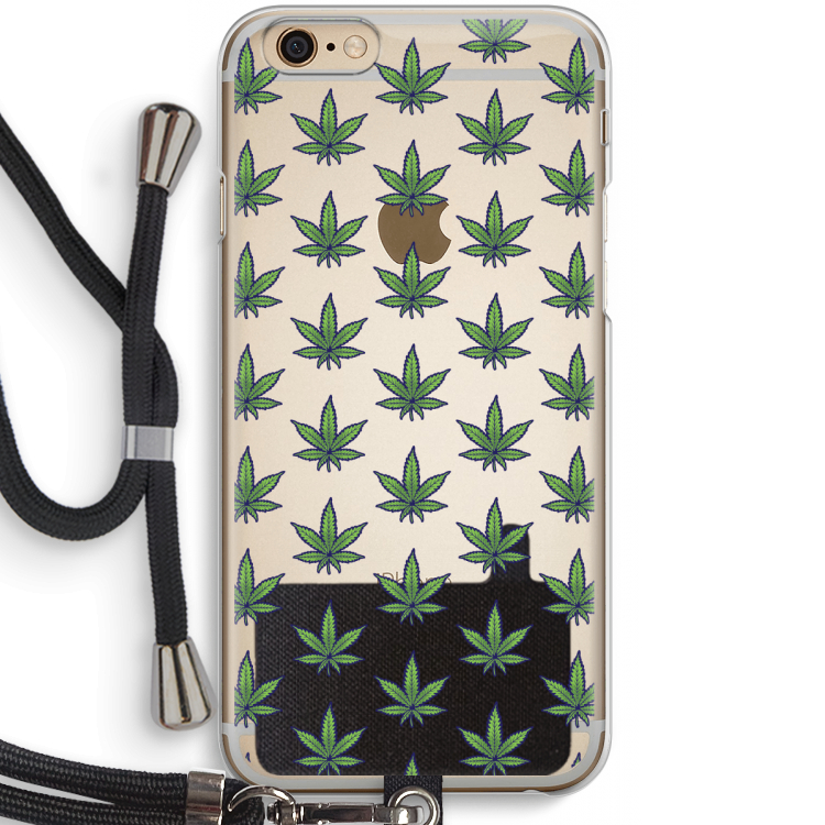 Weed: iPhone 6 / 6S Transparant Hoesje met koord