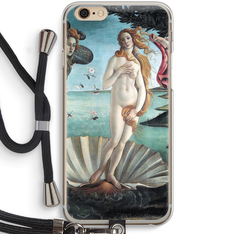 Birth Of Venus: iPhone 6 / 6S Transparant Hoesje met koord