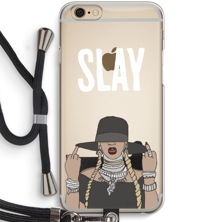 Slay All Day: iPhone 6 / 6S Transparant Hoesje met koord
