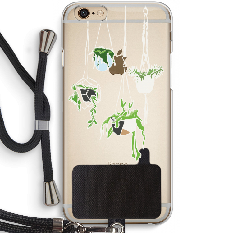 Hang In There: iPhone 6 / 6S Transparant Hoesje met koord