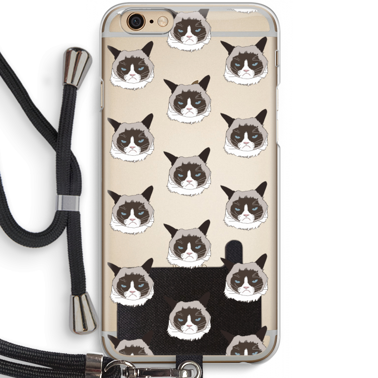 It's a Purrr Case: iPhone 6 / 6S Transparant Hoesje met koord