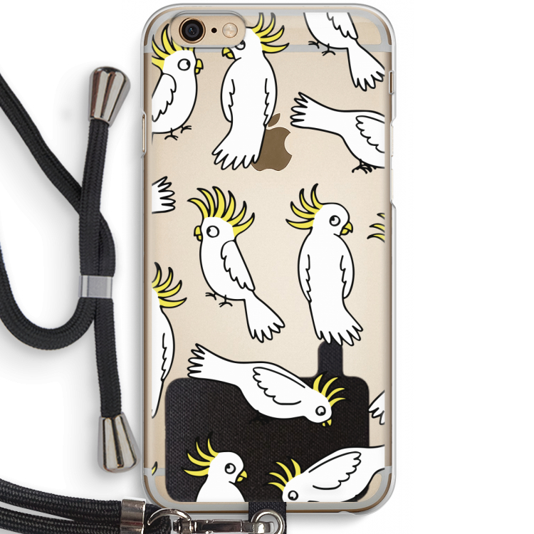 Papegaai: iPhone 6 / 6S Transparant Hoesje met koord