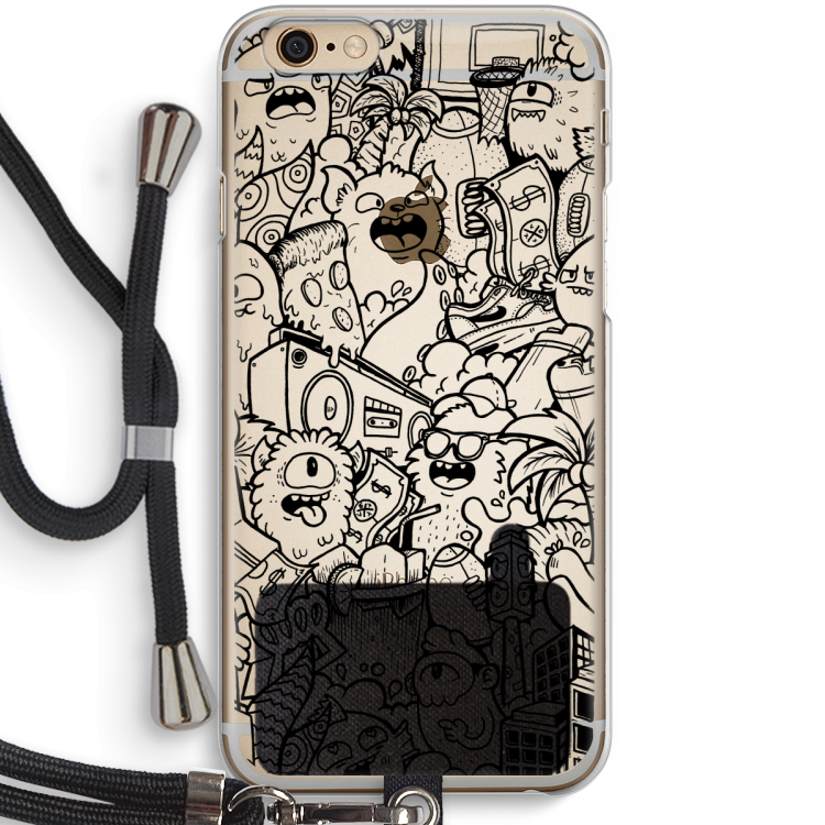 Vexx Black City : iPhone 6 / 6S Transparant Hoesje met koord