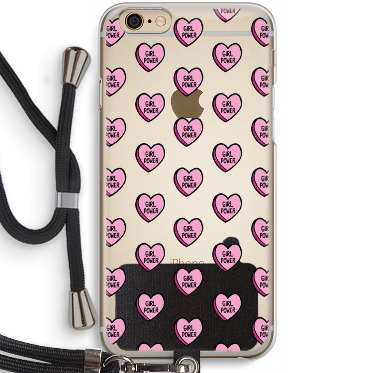 GIRL POWER: iPhone 6 / 6S Transparant Hoesje met koord