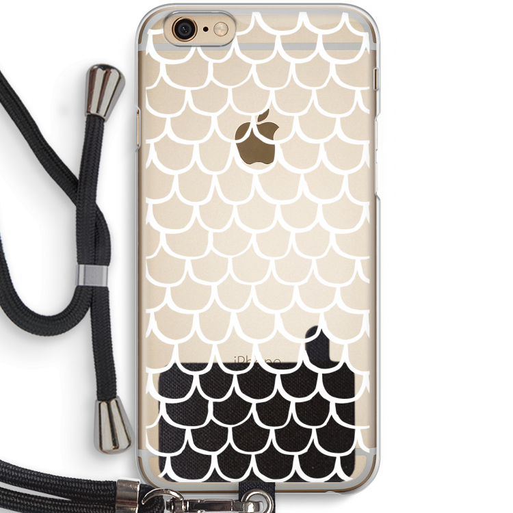 Dakpannetjes: iPhone 6 / 6S Transparant Hoesje met koord