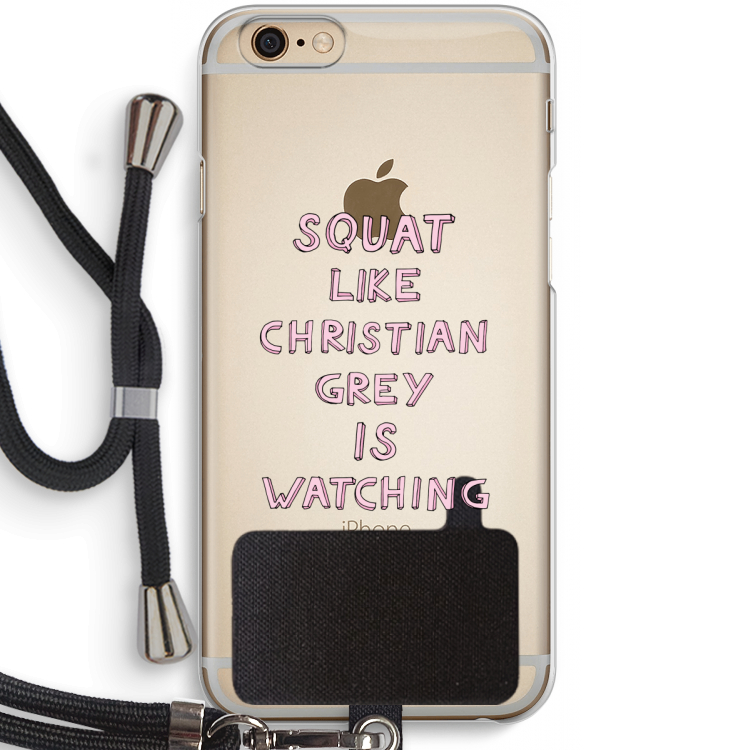 Christian Grey: iPhone 6 / 6S Transparant Hoesje met koord