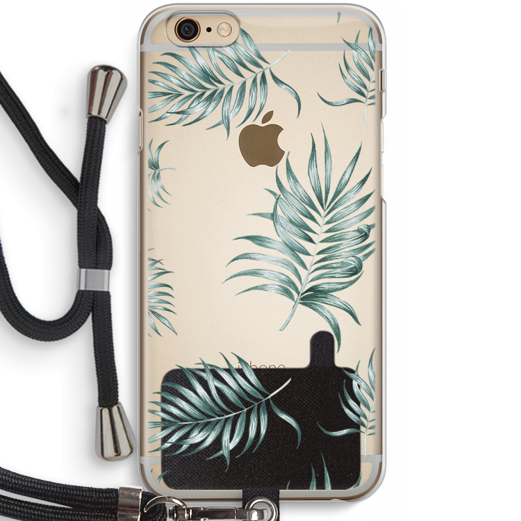 Simple leaves: iPhone 6 / 6S Transparant Hoesje met koord