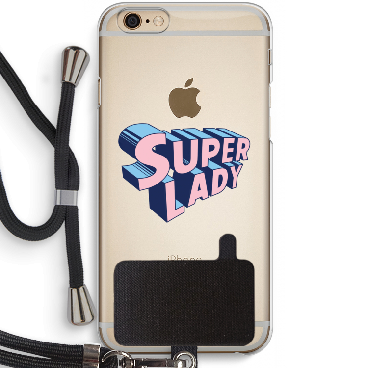 Superlady: iPhone 6 / 6S Transparant Hoesje met koord