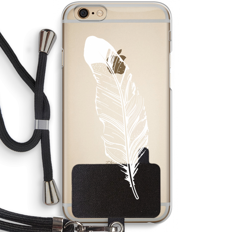 Pluim: iPhone 6 / 6S Transparant Hoesje met koord