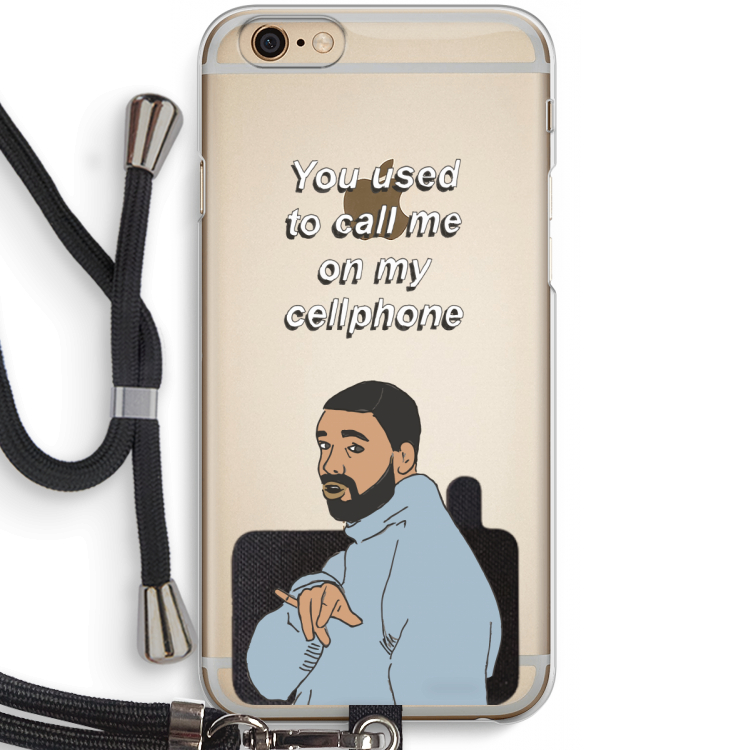 Hotline bling: iPhone 6 / 6S Transparant Hoesje met koord