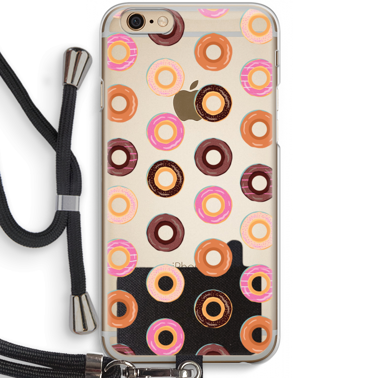 Donuts: iPhone 6 / 6S Transparant Hoesje met koord
