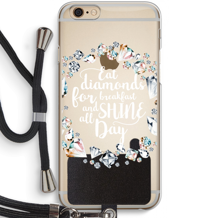 Diamonds: iPhone 6 / 6S Transparant Hoesje met koord