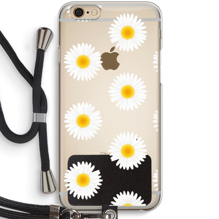 Margrietjes: iPhone 6 / 6S Transparant Hoesje met koord