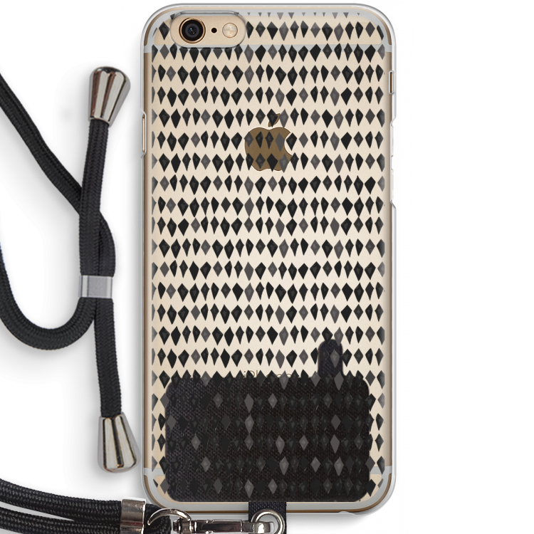Crazy shapes: iPhone 6 / 6S Transparant Hoesje met koord