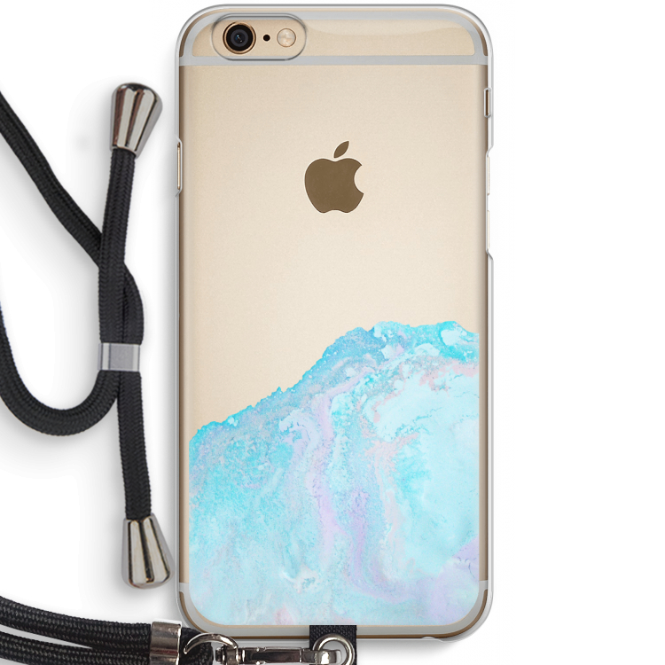 Fantasie pastel: iPhone 6 / 6S Transparant Hoesje met koord