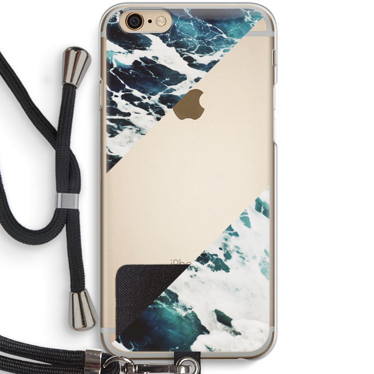 Golven: iPhone 6 / 6S Transparant Hoesje met koord