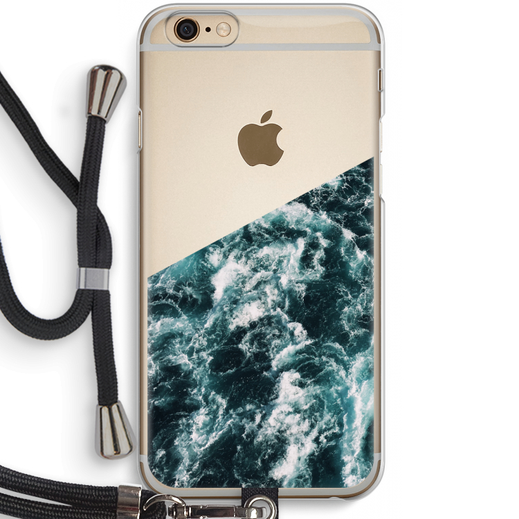 Zee golf: iPhone 6 / 6S Transparant Hoesje met koord