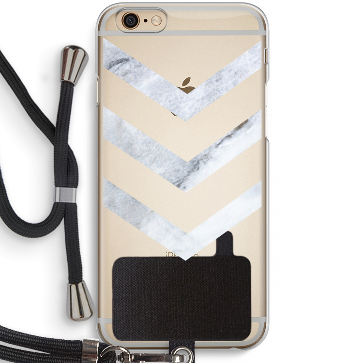 Marmeren pijlen: iPhone 6 / 6S Transparant Hoesje met koord