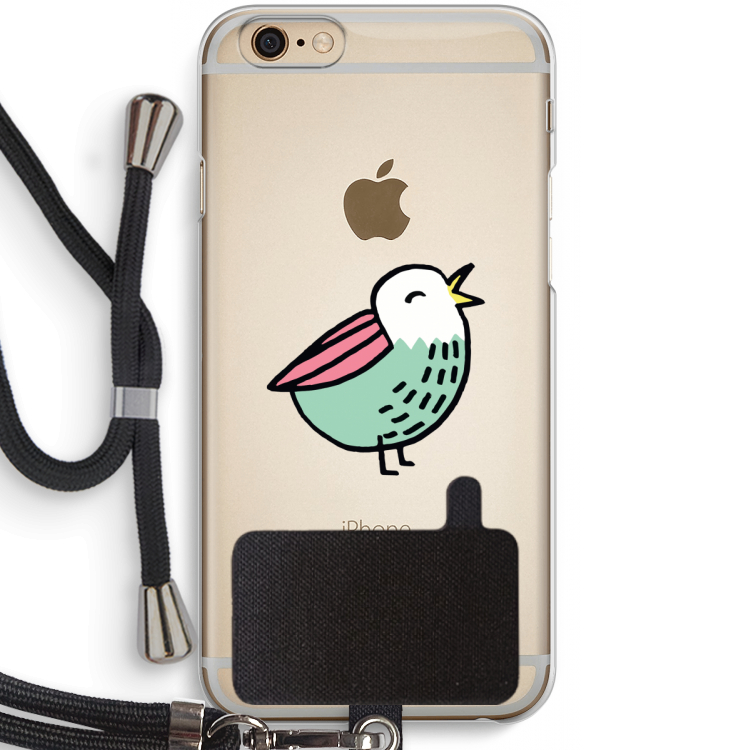 Birdy: iPhone 6 / 6S Transparant Hoesje met koord