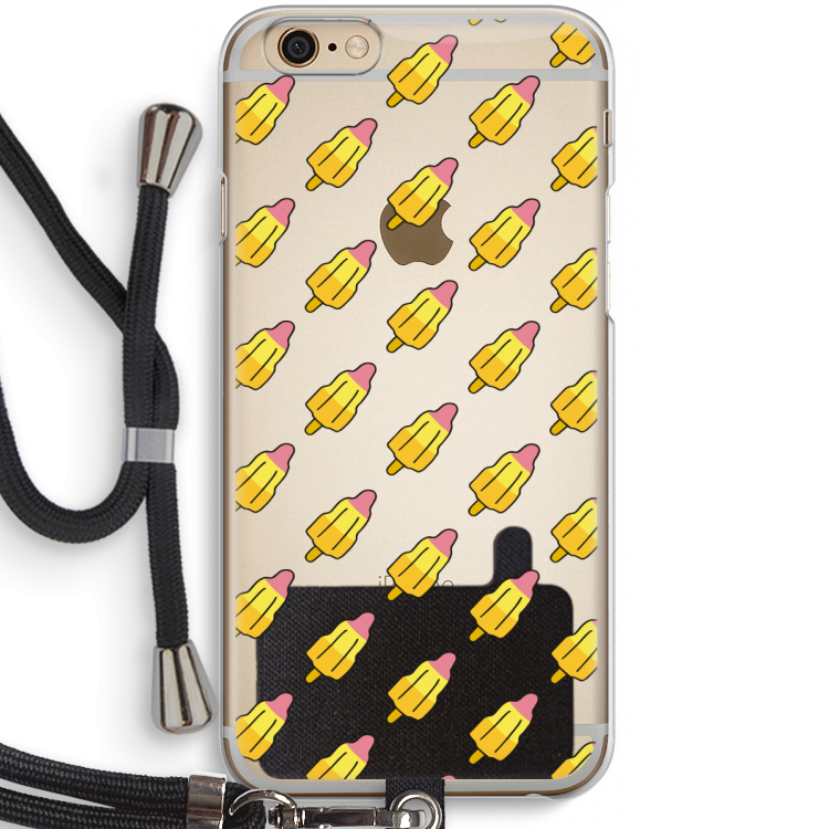 Waterijsjes: iPhone 6 / 6S Transparant Hoesje met koord