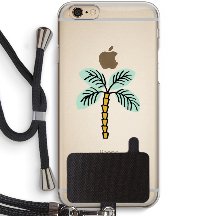 Palmboom: iPhone 6 / 6S Transparant Hoesje met koord